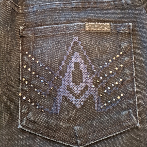 7ForAllMankind Dark Wash A Pocket Bootcut Jeans 26 - Picture 5 of 8